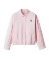 Miu Miu Cotton Poplin Button-front Shirt Jacket In Pink