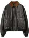 Miu Miu Poplin Bomber Jacket In Black