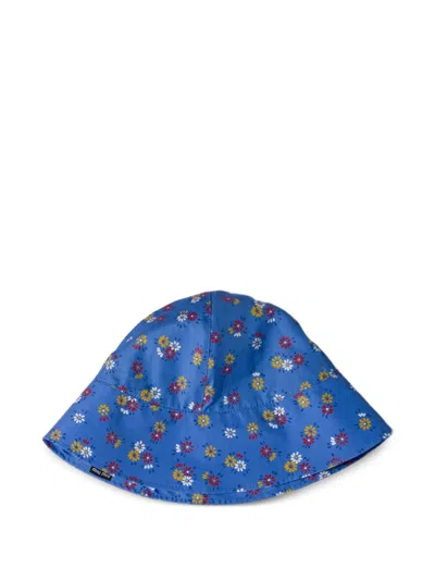 Miu Miu Poplin Bucket Hat In Blue