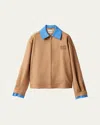 Miu Miu Poplin-detailed Jacket In F0040 Cammello