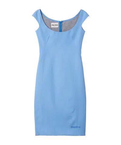 MIU MIU MIU MIU SLEEVELESS ZIPPED DRESS