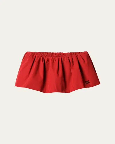 Miu Miu Poplin Mini Skirt