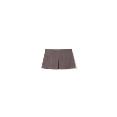 Miu Miu Poplin Miniskirt In Black