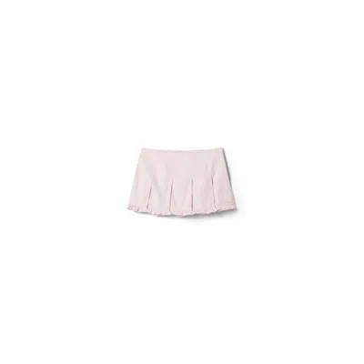 Miu Miu Poplin Pleated Miniskirt In Pink