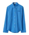 Miu Miu Button-down Shirt With Classic Collar In Multi