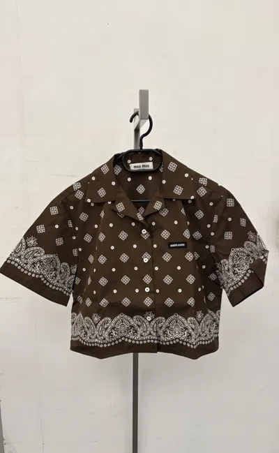 MIU MIU BANDANA-PRINT SHIRT