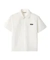 Miu Miu Logo-patch Short-sleeved Shirt In White