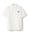 Miu Miu Logo-patch Short-sleeved Shirt In White
