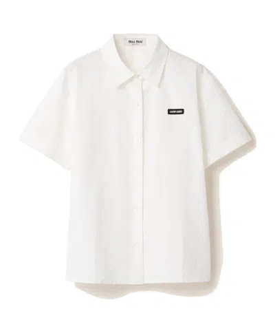 MIU MIU SLUBBED POPLIN SHIRT