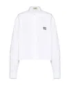 Miu Miu Poplin Shirt In White