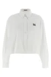 Miu Miu Poplin Shirt In White