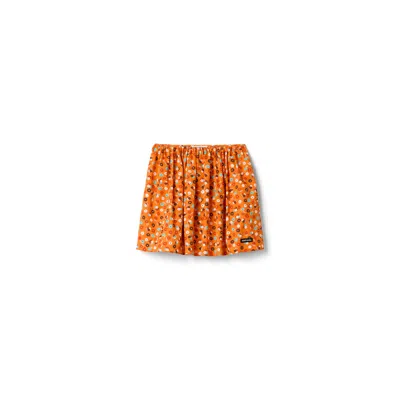 Miu Miu Poplin Skirt In Multi