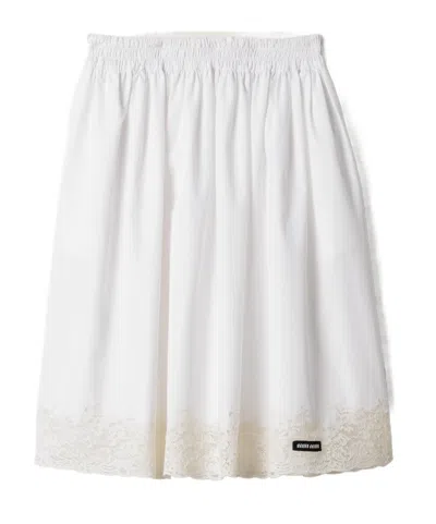 MIU MIU POPLIN SKIRT