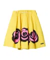 Miu Miu A-line Silhouette Floral Print Skirt In Yellow