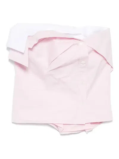Miu Miu Popeline-oberteil In Rosa