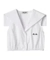 Miu Miu Poplin Top In White