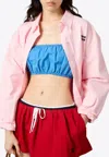 Miu Miu Poplin Tube Top In Blue