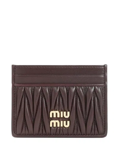 Miu Miu Matelassé Nappa Leather Card Holder