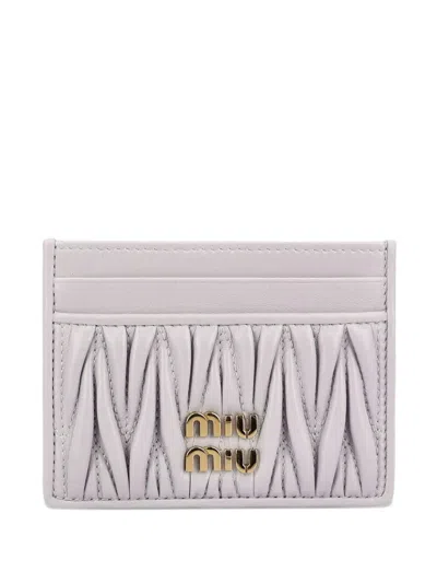 Miu Miu Quilted Nappa Cardholder In Multi