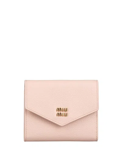 Miu Miu Small Leather Wallet In Multi