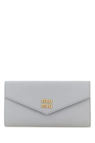 Miu Miu Portemonnaie Mit Logo In Blau