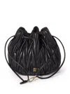 Miu Miu Pouch In Nappa Matelasse` In Black