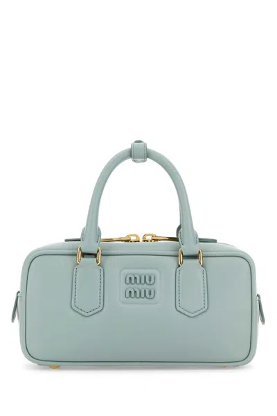 Miu Miu Powder Blue Leather Arcadie Handbag