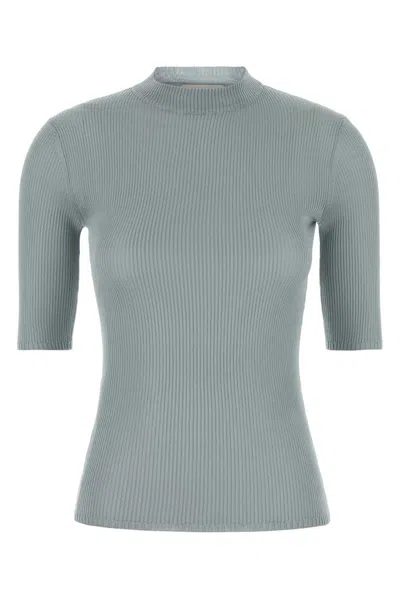 MIU MIU POWDER BLUE SILK TOP