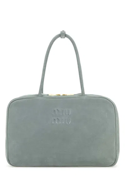 Miu Miu Powder Blue Suede Handbag