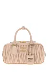 Miu Miu Powder Pink Leather Arcadie Handbag