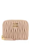 Miu Miu Powder Pink Leather Coin Purse In Pink