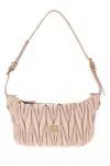 Miu Miu Powder Pink Leather Handbag In Neutral