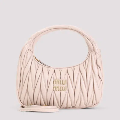 Miu Miu Powder Pink Nappa Leather Handbag