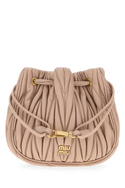 Miu Miu Powder Pink Nappa Leather Pouch