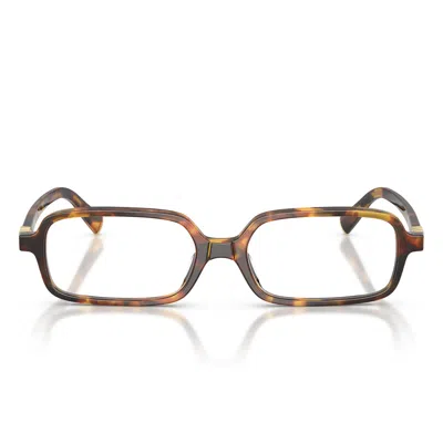 Miu Miu Prescription Glasses Mu01 Yv 14 L1 O1 Honey Brown/transparent Women