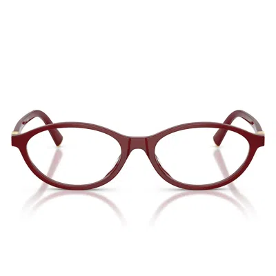 Miu Miu Prescription Glasses Mu09 Xv 21 I1 O1 Burgundy Opaline/transparent Women In Brown