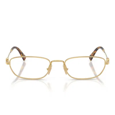 Miu Miu Prescription Glasses Mu52 Zv 5 Ak1 O1 Gold/transparent Women