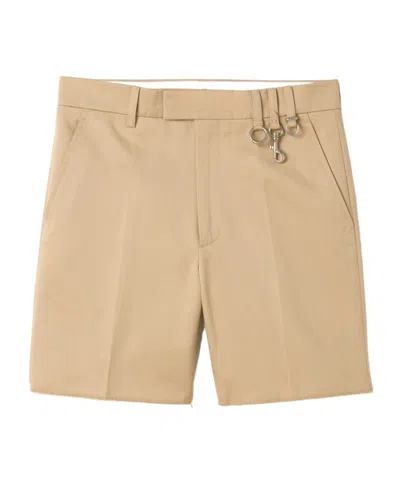 Miu Miu Pressed-crease Shorts In Neutral