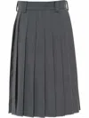 Miu Miu Prince Of Wales Check Wool Skirt In Grey