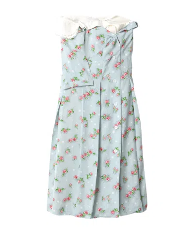 Miu Miu Print Dress In White