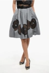 Miu Miu Printed Balloon Skirt In Gray