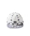 Miu Miu Printed Cotton Baseball Cap In White