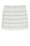 Miu Miu Printed Crepe Mini Skirt In Multicolor