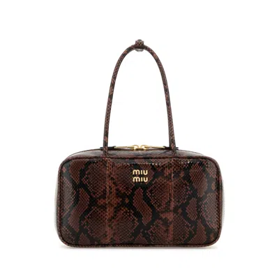 MIU MIU MIU MIU PRINTED LEATHER BEAU SHOULDER BAG