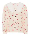Miu Miu Printed Marocain Shirt In Nude