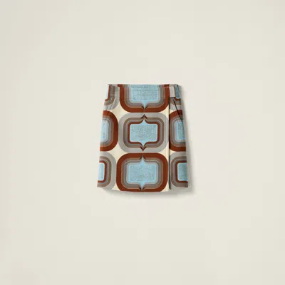 MIU MIU PRINTED NATTÉ SKIRT