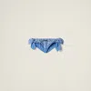 Miu Miu Printed Poplin Briefs In Blue