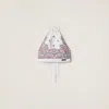 Miu Miu Printed Poplin Halter Top In White