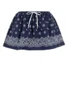 MIU MIU MIU MIU PRINTED POPLIN MINI SKIRT