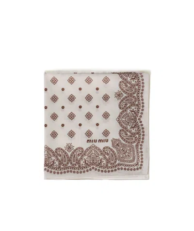 Miu Miu Printed Poplin Scarf